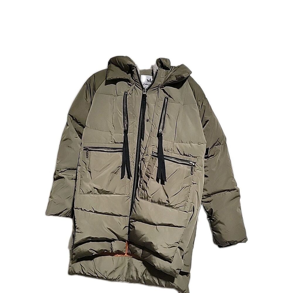 Orolay Women's Hooded Long Puffer Duck Down Coat Green Size Small